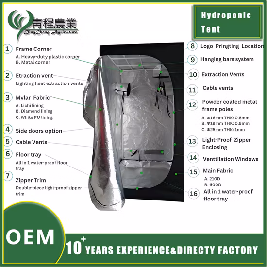 El precio de los sistemas hidropónicos agrícolas del palmo múltiple del invernadero comercial del ABS crece el tamaño adaptable de la tienda